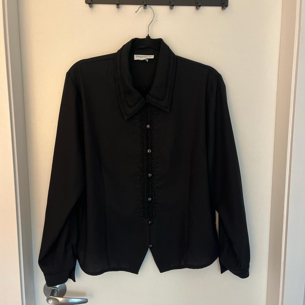 Principles Vintage Black Blouse